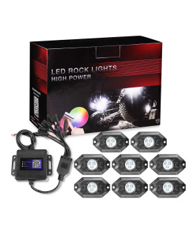 Rgb Rock Light Kits Offroadtown Rgb Led Rock Lights With 8 Pods Lights Neon Trail Rig Lights Underglow Pickup Tundra Dodge Gmc