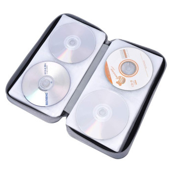 Alavisxf Xx Cd Case 96 Capacity Hard Plastic Cd Holder Protective Dvd Disc Storage Case Holder Portable Zipper Cd Dvd Organizer