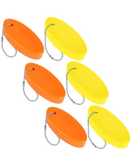 Foam Floating Keychain Oval Float Key Ring Key Float Foam Keychain For Boating Fishing Sailing And Outdoor Sports 6 Orange A