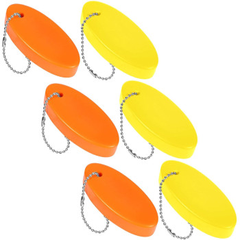 Foam Floating Keychain Oval Float Key Ring Key Float Foam Keychain For Boating Fishing Sailing And Outdoor Sports 6 Orange A