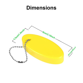 Foam Floating Keychain Oval Float Key Ring Key Float Foam Keychain For Boating Fishing Sailing And Outdoor Sports 6 Orange A