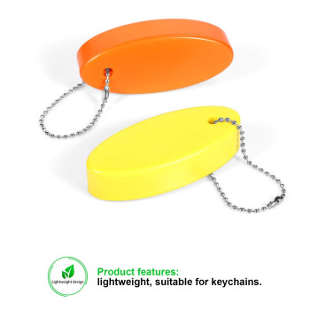 Foam Floating Keychain Oval Float Key Ring Key Float Foam Keychain For Boating Fishing Sailing And Outdoor Sports 6 Orange A