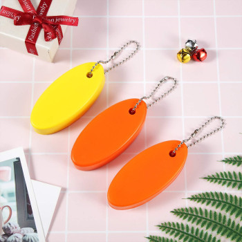 Foam Floating Keychain Oval Float Key Ring Key Float Foam Keychain For Boating Fishing Sailing And Outdoor Sports 6 Orange A