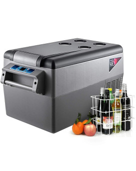 Vevor Portable Refrigerator 37 Quart35 Liter 12 Volt Refrigerator App Control468 Car Refrigerator With 1224V Dc 110