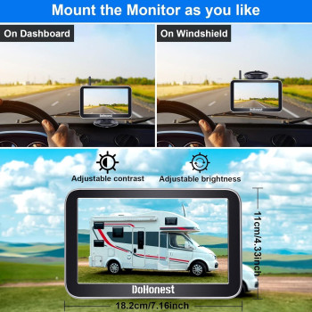 Wireless Truck Backup Camera 7Inch Easy To Install Hd 1080P Splitscreen Color Auto Night Vision Rear View Camera Diy Guide Li