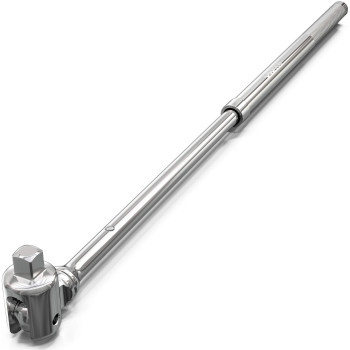 Olsa Tools Extendable Breaker Bar 12Inch Drive 16 24 Length Locking Extending Breaker Bar 220 Degree Flex Head Che