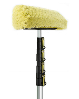 Doca Floor Scrub Brush With Long Handle 624 Ft Extension Pole 30 Ft Reach Outdoor Broom Car Wash Brush With Long Handl