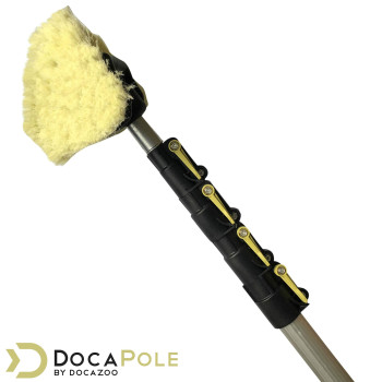 Doca Floor Scrub Brush With Long Handle 624 Ft Extension Pole 30 Ft Reach Outdoor Broom Car Wash Brush With Long Handl