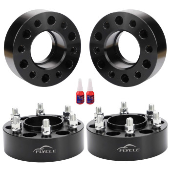 FLYCLE 6 Lug 6x135 Hubcentric Wheel Spacers 2 inch for 2004-2014 F150 Navigator Expedition, 6x135mm Wheel Spacer with 14x2 Studs & 87.1mm Hub Bore