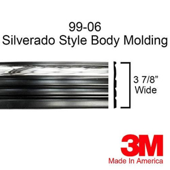 Automotive Authority Black Chrome Side Body Trim Molding For 19992006 Chevy Silverado 378 Wide Full Roll 20 Ft