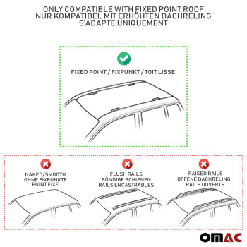 Omac Roof Rack Cross Bars Carrier Aluminium For Mazda 6 20092021 Sedan Gray 2 Pcs Antitheft For Travel Kayak Canoe Surf Ski Sn