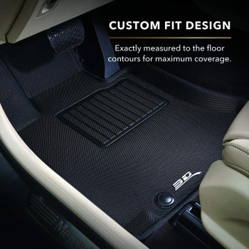 3D Maxpider Custom Fit Kagu Floor Mat (Black) Compatible With Lincoln/Ford Navigator/Expedition 2018-2023 - Front Row