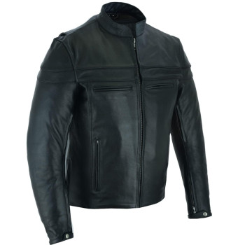 Vance Leathers Mens Premium Leather Motorcycle Racer Jacket With Vents Reflective Piping And Ccw Pockets 4Xl