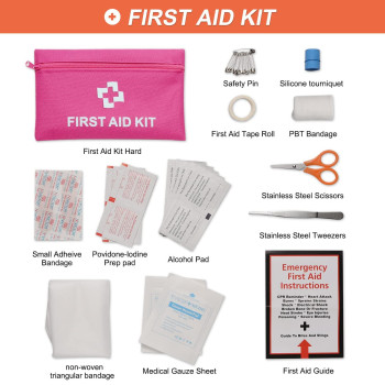 Thinkwork Car Emergency Kit For Teen Girl And Ladys Gifts Pink Emergency Roadside Assistance Kit With 10Ft Jumper First Aid K