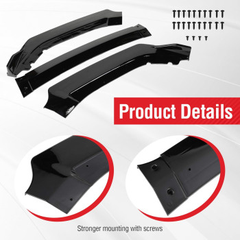 Eccpp Gloss Black Front Bumper Lip Spoiler Automotive Body Kits Spoiler Fits 1620 For Honda Civic