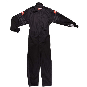 Racequip RQP1970097 Kids Pants Single Layer Trim&44; Black - 2XL