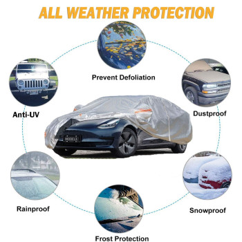 Big Ant Car Cover Outdoor 100 Waterproof Sedan Car Cover Custom Fit For Tesla Model 3 All Weather Protection Car Covers With Ve