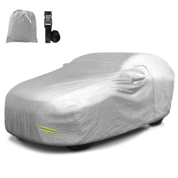 Mockins 190X75X72 Universal Car Cover 190T Polyester All Weather Car Cover Wzipper Door Suv Car Cover Protectionporta