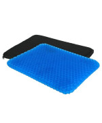 Gel Seat Cushion Non-Slip Breathable Honeycomb Sitting Cushion Pressure Relief Back Tailbone Pain Cushion Pad w/ Cover For Car Office Chair Classroom Travel