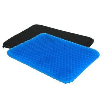 Gel Seat Cushion Non-Slip Breathable Honeycomb Sitting Cushion Pressure Relief Back Tailbone Pain Cushion Pad w/ Cover For Car Office Chair Classroom Travel