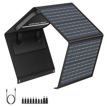 Portable Solar Panel Charger 40W Foldable Solar Panel For Portable Power Station Iphone Ipad Laptop Camping Solar Panels Wit