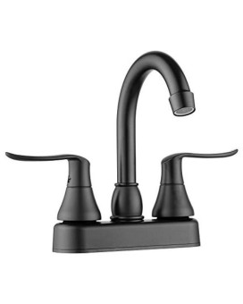 Dura Faucet FPB155LHMB RV Swivel Bar Faucet with Classical Levers - Matte Black