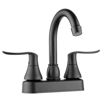 Dura Faucet FPB155LHMB RV Swivel Bar Faucet with Classical Levers - Matte Black