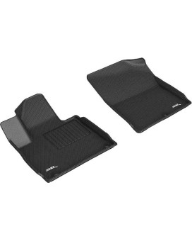 3D Maxpider Custom Fit Kagu Floor Mat (Black) Compatible With Kia Sorento 2021-2023 - Front Row