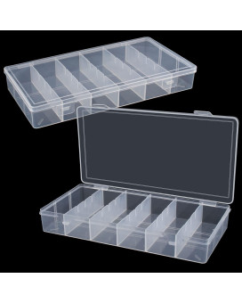 Bagteck Clear Visible Plastic Storage Box Cosmetic Tools Storage Box Makeup Tools Fishing Tackle Accessory Box Organizer Jewelry