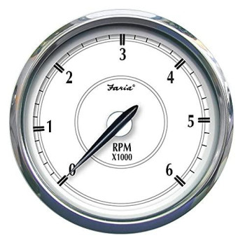 Faria Beede Instruments Faria Newport Ss 5 Inch Tachometer Fgas Inboard 6000 Rpm