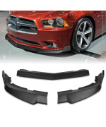 Q1Tech Front Bumper Lip Fit For Compatible With 2011 2012 2013 2014 Dodge Charger Front Bumper Lip Spoiler Air Chin Body Kit S