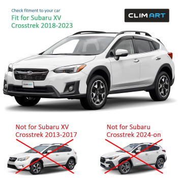 Clim Art Incredibly Durable Rain Guards For Subaru Xv Crosstreksubaru Impreza 20172023 Hatchback Original Tapeon Window Defl