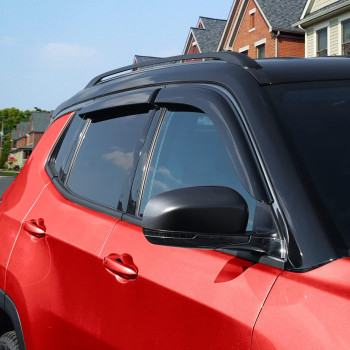 Voron Glass Tapeon Extra Durable Rain Guards For Jeep Compass 20172024 Window Deflectors Vent Window Visors Car Accessories