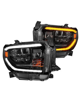 Anzo 111531 LED Headlights with Switchback for 2014-2017 Toyota Tundra&44; Black