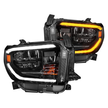 Anzo 111531 LED Headlights with Switchback for 2014-2017 Toyota Tundra&44; Black