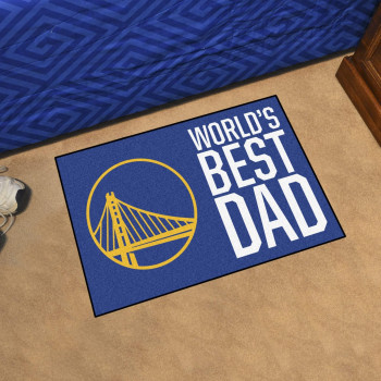 Golden State Warriors Starter Mat Accent Rug - 19in. x 30in. World's Best Dad Starter Mat