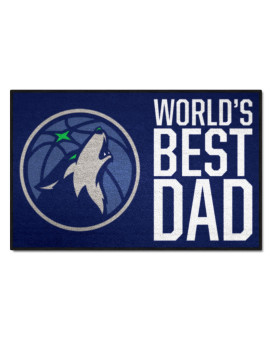 Minnesota Timberwolves Starter Mat Accent Rug - 19in. x 30in. World's Best Dad Starter Mat