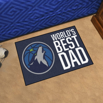 Minnesota Timberwolves Starter Mat Accent Rug - 19in. x 30in. World's Best Dad Starter Mat