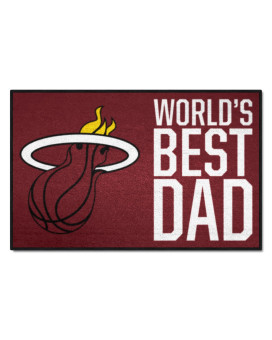 Miami Heat Starter Mat Accent Rug - 19in. x 30in. World's Best Dad Starter Mat