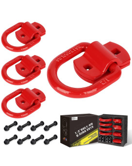 Autobots 12 Heavy Duty Bolton Forged D Ring 12000Lbs Break Strength Tie Down Anchors Hooks For Trailers Trucks And Cargo