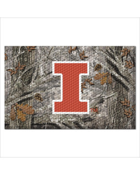 University of Illinois Rubber Scraper Door Mat