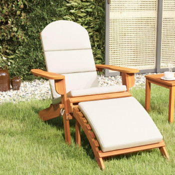 vidaXL Adirondack Patio Chair with Footrest Solid Wood Acacia