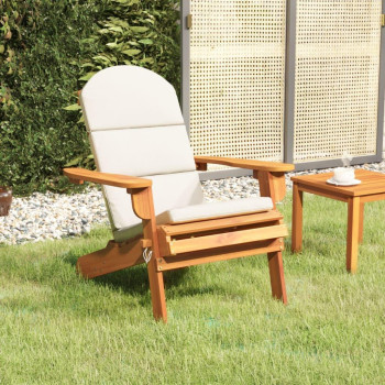 vidaXL Adirondack Patio Chair with Cushions Solid Wood Acacia