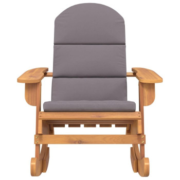 vidaXL Adirondack Rocking Chair with Cushions Solid Wood Acacia