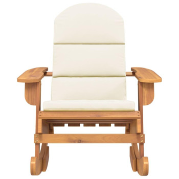 vidaXL Adirondack Rocking Chair with Cushions Solid Wood Acacia