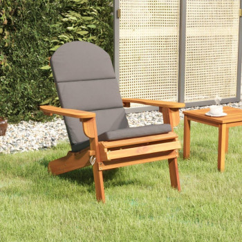 vidaXL Adirondack Patio Chair with Cushions Solid Wood Acacia