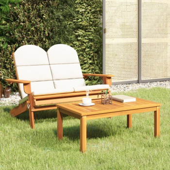 vidaXL 2 Piece Adirondack Patio Lounge Set Solid Wood Acacia