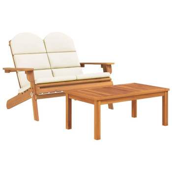 vidaXL 2 Piece Adirondack Patio Lounge Set Solid Wood Acacia