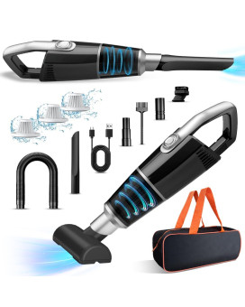 ekbas Car Vacuum Cordless- 9000PA High Power Scution Portable Vacuum for Car Deep Cleaning,Mini Vacuum Cleaner for Car/Office/Home/Travel (Black)