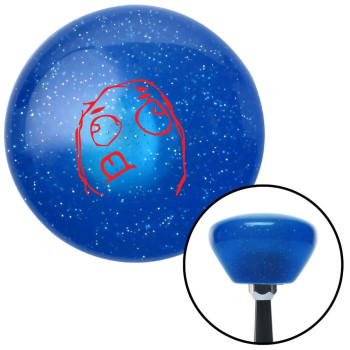 Red Concentrated Blue Retro Metal Flake Shift Knob with M16 x 1.5 Insert Shifter Brody